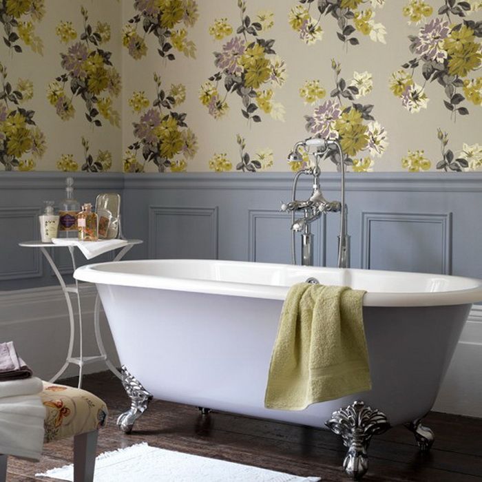 اختيار خلفية قابل للغسل للحمام كيفية اختيار ورق الحائط في الحمام