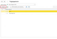 Creation of a separate division Creation of a separate division