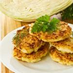 Cabbage cutlets - simple recipes from Yulia Vysotskaya Cabbage cutlets recipe from Yulia